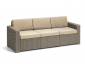 Комплект пластиковой мебели Keter California 3 seater set пластик с имитацией плетения капучино, песочный Фото 7