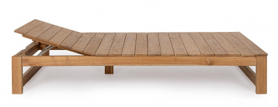 Шезлонг-лежак деревянный Garden Relax Honolulu Plus тик натуральный Фото 5