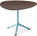 Столик ламинированный кофейный Scab Design Tripe сталь, компакт-ламинат HPL голубой, кортен Фото 1