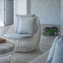 Кресло плетеное с подушками JANUS et Cie Vino алюминий, искусственный ротанг, акрил снежный Фото 9