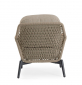 Кресло лаунж плетеное с подушками Garden Relax Eulero алюминий, тик, роуп, олефин антрацит Фото 5