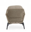 Кресло лаунж плетеное с подушками Garden Relax Eulero алюминий, тик, роуп, олефин антрацит Фото 5