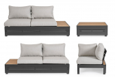 Комплект лаунж мебели Garden Relax Osten алюминий, ДПК, полиэстер антрацит, серый Фото 5
