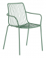 Кресло металлическое с высокой спинкой PEDRALI Nolita сталь зеленый Фото 1