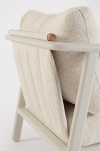 Комплект металлической лаунж мебели Garden Relax Leonida алюминий, тик, олефин бежевый Фото 8