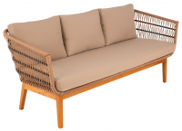 Диван трехместный плетеный с подушками Letto