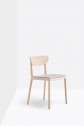 Стул деревянный с мягким сиденьем PEDRALI Tivoli ясень, фанера, ткань беленый ясень, светло-серый Фото 5