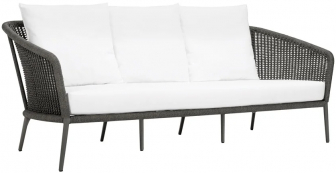 Диван трехместный плетеный с подушками-thumbs-Фото1