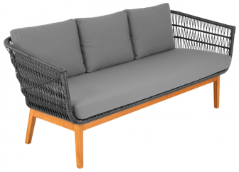 Диван трехместный плетеный с подушками-thumbs-Фото1