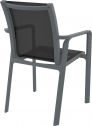 Кресло пластиковое Siesta Contract Pacific стеклопластик, текстилен темно-серый, черный Фото 16