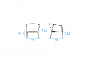 Лаунж-кресло металлическое с подушкой-thumbs-Фото3