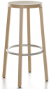 Табурет барный деревянный Plank Blocco ясень, алюминий натуральный Фото 1