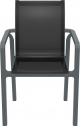 Кресло пластиковое Siesta Contract Pacific стеклопластик, текстилен темно-серый, черный Фото 6