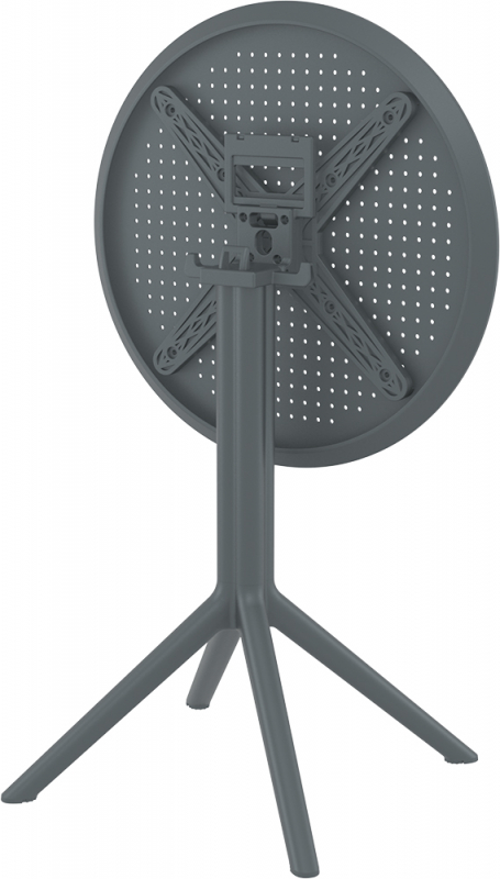 Стол пластиковый складной Sky Folding Table Ø60, темно-серый, Ø600х740 мм