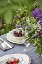 Набор десертных тарелок Gien Filet Pivoine фаянс белый, розовый Фото 5