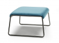 Пуф с обивкой Scab Design Lisa Lounge Pouf сталь, вельвет черный глянцевый никель, голубой Фото 2