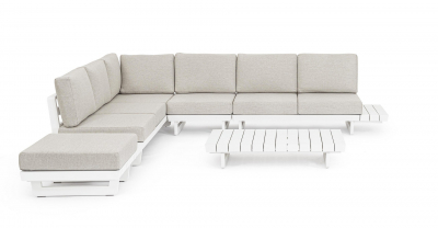 Комплект лаунж мебели Garden Relax Infinity алюминий, олефин белый, бежевый Фото 28