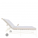 Лаунж-лежак металлический с матрасом JANUS et Cie Amalfi сталь, акрил белый вермут Фото 5