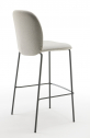 Стул полубарный с обивкой Scab Design Mentha Pop сталь, технополимер, ткань антрацит, слоновая кость Фото 3