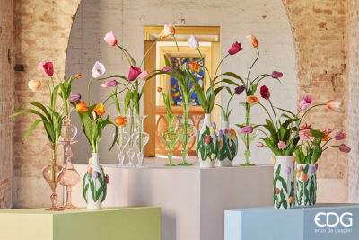 Ваза для одного цветка EDG Vase стекло светло-зеленый Фото 3