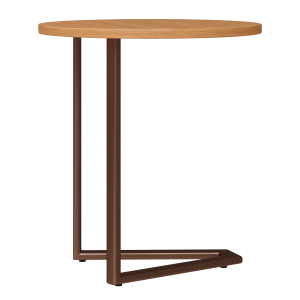 Столик кофейный деревянный Rever Server Wave сталь, ироко полированная медь, натуральный Фото 7