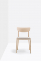 Стул деревянный с мягким сиденьем PEDRALI Tivoli ясень, фанера, ткань беленый ясень, светло-серый Фото 4