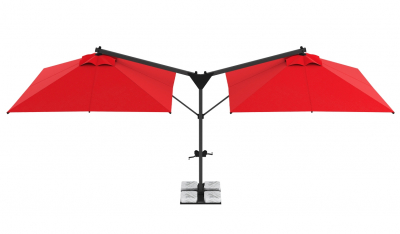 Зонт профессиональный двухкупольный 6х3 м THEUMBRELA SEMSIYE EVI Double Banana T алюминий, акрил Фото 7