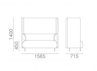 Диван двухместный мягкий с перегородкой-thumbs-Фото3