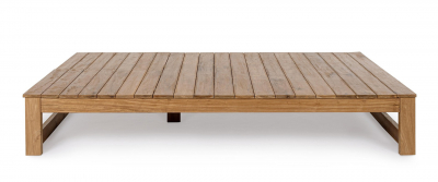 Шезлонг-лежак деревянный двухместный Garden Relax Honolulu тик натуральный Фото 12