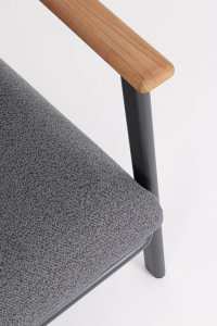 Комплект металлической лаунж мебели Garden Relax Leonida алюминий, тик, олефин антрацит Фото 10