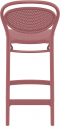 Стул пластиковый полубарный Siesta Contract Marcel Bar 65 стеклопластик марсала Фото 10