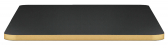 Столешница прямоугольная PEDRALI Fenix ЛДСП, ABS-пластик черный, латунный Фото 1