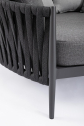 Лаунж-лежак плетеный с подушками Garden Relax Jacinta алюминий, роуп, олефин антрацит, серый Фото 7