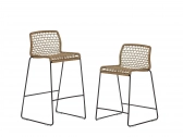 Стул полубарный плетеный Potocco Vela металл, роуп Фото 8
