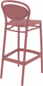 Стул пластиковый барный Siesta Contract Marcel Bar 75 стеклопластик марсала Фото 8
