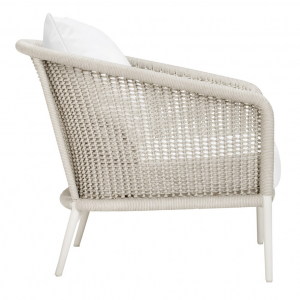 Кресло плетеное с подушками JANUS et Cie Knot алюминий, роуп, акрил окаменелость Фото 4