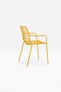 Кресло металлическое с высокой спинкой PEDRALI Nolita сталь желтый Фото 7