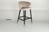 Кресло барное с обивкой Caris Hurk граб, металл, ткань Фото 9