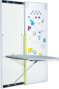 Доска гладильная встроенная Belboard Magnetica железо, дерево белый Фото 2