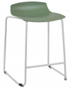 Табурет пластиковый полубарный PAPATYA X-Treme Sled Pro сталь, стеклопластик белый, зеленый Фото 1