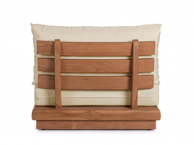 Модуль прямой деревянный с подушками Garden Relax Delgada тик, олефин Фото 11