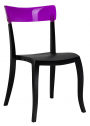 Стул пластиковый PAPATYA Hera-S стеклопластик, поликарбонат антрацит, фиолетовый Фото 1