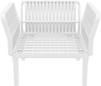 Кресло пластиковое с подушками Siesta Contract Portofino Lounge стеклопластик, полипропилен, полиэстер белый, бежевый Фото 9