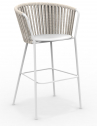 Кресло плетеное барное с подушкой Vermobil Daisy Rope нержавеющая сталь, роуп, ткань Фото 11