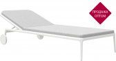 Лежак металлический Mowee Xaloc алюминий, ткань белый Фото 1