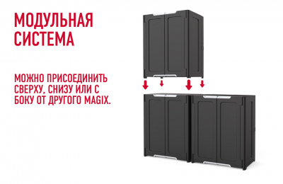 Шкаф пластиковый Keter Magix полипропилен серый Фото 7