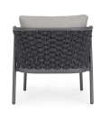Лаунж-стул плетеный с подушками Garden Relax Harlow алюминий, роуп, олефин антрацит, графит Фото 6