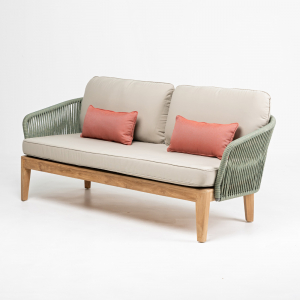 Комплект лаунж мебели RosaDesign Dakota тик, алюминий, роуп, полиэстер натуральный, пустынный микс, серебристая тортора Фото 8