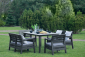 Комплект пластиковой мебели Keter Delano set with Lima table 160 полипропилен графит, серый Фото 2