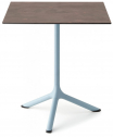 Стол ламинированный обеденный Scab Design Tripe сталь, компакт-ламинат HPL голубой, кортен Фото 1